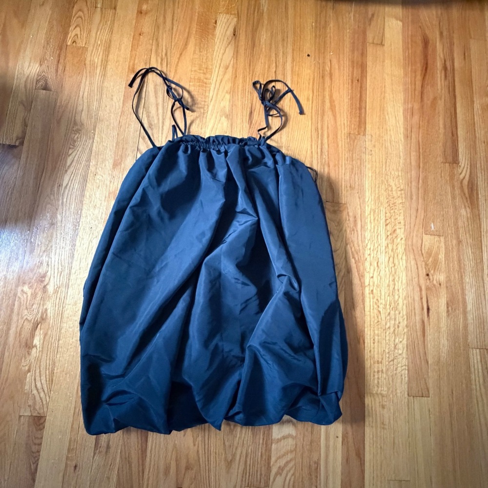 Old Navy The Occasion Bubble Skirt 2X Navy Blue Drawstring Waist Mini dress